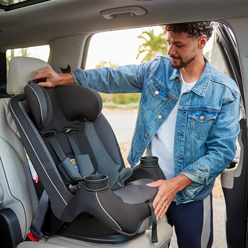 Safety 1st Grow and Go All-in-One Convertible Car Seat, Rear Facing, 5-40 lbs, Forward Facing (30–65 lbs), High Back Booster Seat 40-100 pounds, Iron Frost - color: Iron Frost, style: Original