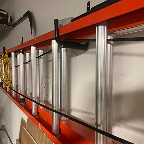 8 Pack Wall Mount Storage Hooks, 9.6IN Garage Utility Hanger for Ladder, Hold Chairs, Garden Tool, Hose, Bike - size: 9.6inch