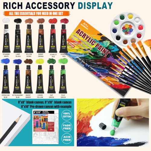 2 Pack Paint Set for Couples and Families with Portrait & Cartoon Guides
