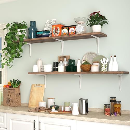 20 Pack Shelf Brackets 12 Inch, White Metal Brackets for Shelves, L Shape Shelving Brackets (White, 12" x 10") - color: White, size: 12" x 10"