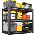 Garage Shelving,3 Tier Garage Storage Shelves,Adjustable Heavy Duty Metal Shelving Units and Storage Large Rack,Utility Steel Shelf For Shop Warehouse Industrial Pantry Basement Organizers 33"x35"x16" - size: MDF/35"Wx16"Dx33"H