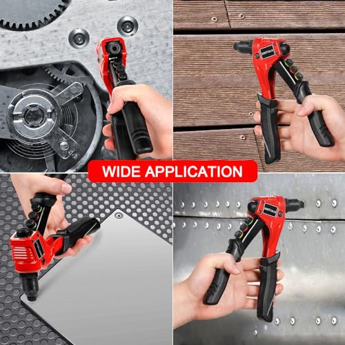 WETOLS Pop Rivet Gun Kit with 200 Blind Rivets,Upgraded Pop Rivet Tool Kit - size: Regular Rivet Gun