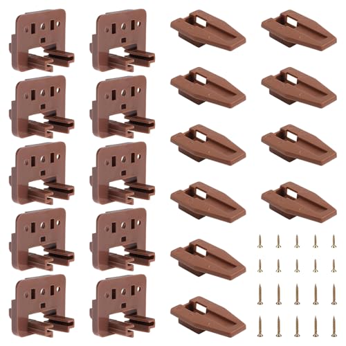 10 Set Drawer Guide Kit Enhanced Commercial Slide Style Drawers for Kenlin Rite-Trak II 168, Vaughan Bassett, Legacy, Replacement Dresser Drawer Slides Repair Kit with Roller - style: 10 Set Drawer Guide Kit