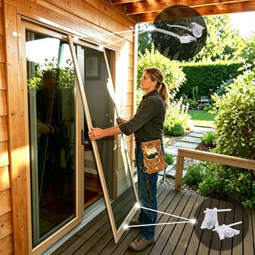 2 Pack Sliding Screen Door Upper Rollers, Nylon Wheels