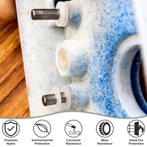1200PCS White Nylon Washers Assortment Kit, Nylon Flat Washers for Bolts, 9 Metric Sizes Rubber Washers for Screws -M2, M2.5, M3, M4, M5, M6, M8, M10, M12 - size: WHT M2-M12 (1200PCS), style: Nylon Washer