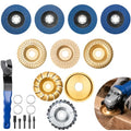 Ultimate 20 Pcs Wood Carving Disc Set for 4"-4 1/2" Angle Grinder,Professional Woodworking Kit with Shaping Wheels, Chainsaw Discs,Rotary Burrs & Flap Wheels for Sculpting Shaping Sanding & Polishing