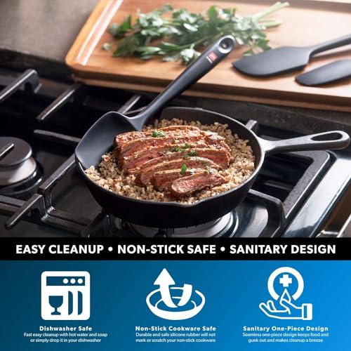 DI ORO Silicone Spoonula - Spoon Spatula, 600F Heat Resistant, Teal - color: Teal
