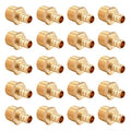 20PC Pex Barb Crimp Brass Fittings 1/2 Inch x 1/2 Inch NPT Male Adapter - size: P20, style: 1/2 x 1/2