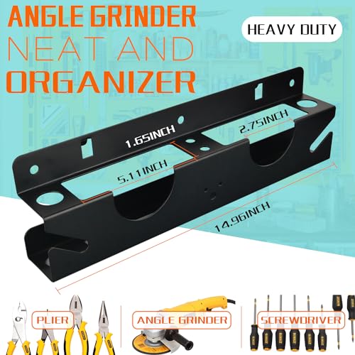 ULIBERMAGNET Angle Grinder Holder, Solid Steel Utility Storage Rack,Heavy Duty Wall Mount Storage Metal Shelf Holder for Angle Grinders, Cutters, Polishers,Screwdriver - style: Angle Grinder Holder