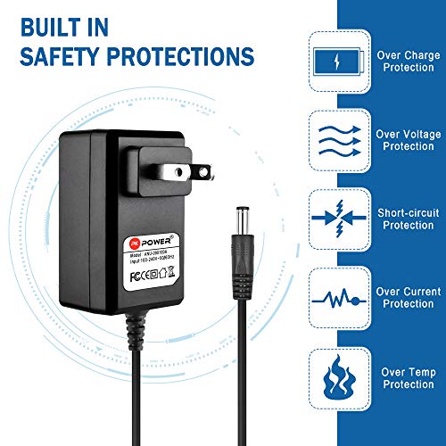 9V Wall Charger AC Adapter for Hyper Tough 7047 HT7047 HyperTough 5000 Lumens LED，Power Supply for Hyper Tough Work Light Charger Dock, LED Light, Radio, Portable Devices
