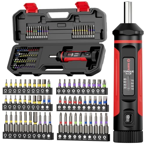 VANPO Torque Screwdriver 10-80 in-lb, 1/4" Drive Precision Driver Set - size: 10-80In-lb