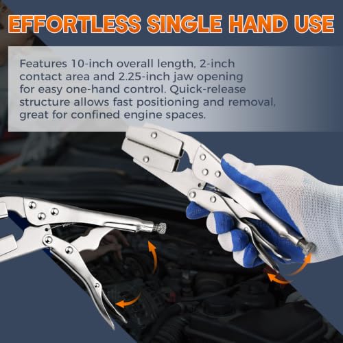 10" Self-Locking Hose Pinch Off Pliers 4 Pack, Radiator Line Clamp