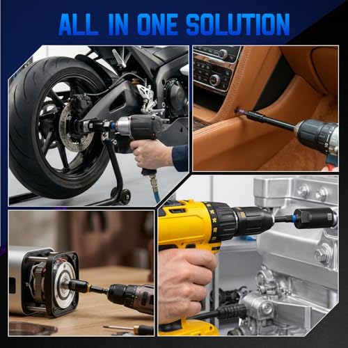 DISEN 80-Pieces Magnetic Impact Nut Driver Set Metric & SAE