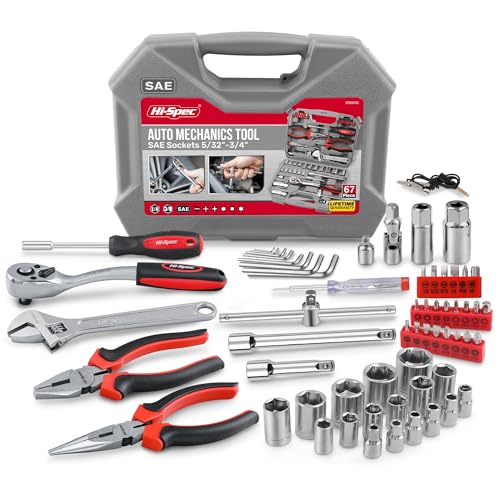 Hi-Spec SAE Auto Mechanics Hand Tool Kit Car Motorcycle Ratchet Wrench - size: SAE 67 PCS