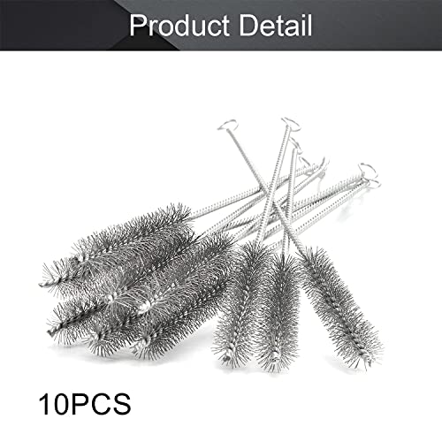 Utoolmart Steel Wire Cleaning Brush, Spiral Power Tube Brush, Steel Wire Tube Brush Cleaning Tool, Tube Bottle Brush, 0.8-inch Diameter 12-inch Length, 10pcs - color: 10pcs, size: 2cm