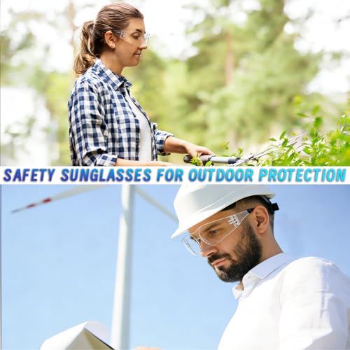 80 PCS Clear Safety Glasses Bulk for Men Women ANSI Z87.1 Safety Goggles - color: Clear