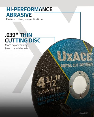 4-1/2 Inch Cut-Off Wheel for Metal, Stainless Steel, Aluminum Cutting, Professional Super Thin Metal Cutting Disc for Angle Grinder, Die Grinder or Cut-Off Tools, 7/8 inch Arbor, 25 Pack - style: 4-1/2 Inch, 25 Pack