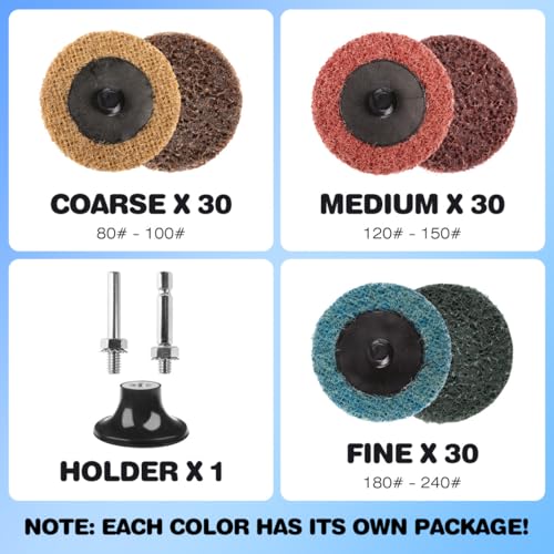 93PCS 2inch Die Grinder Sanding Disc Quick Change Surface Conditioning Tool