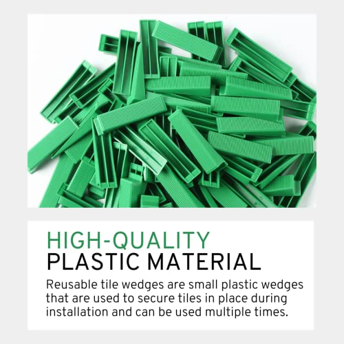 300 Tile Leveling Wedges for Tile Spacer Leveling System – Durable Plastic Wedges for Precise Tile Installation and Lippage Prevention - color: 300 Wedges