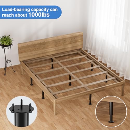 4 Pack Adjustable Height Replacement Furniture Legs 10-17 Inch - size: 10-17in