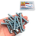 20Pack 1/4"-20 x2 Screw Bolts and Wing Nut Kit 10pcs Machine Screws with Round Head Phillips 10pcs Butterfly Hand Twist Tighten Nut Zinc Plated Hardware Fitting Fastenings Assortment Kit - size: Silver 20 Pack 1/4"-20 x2"