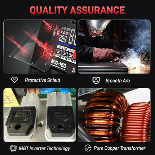 ANDELI 160A MIG Welder, 110V/220V 4-in-1 MIG/Flux Core MIG/Lift TIG/Stick - color: Red3