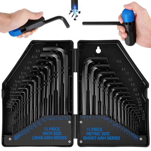 DISEN 30 PCS Upgraded Magnetic Hex Key Allen Wrench Set