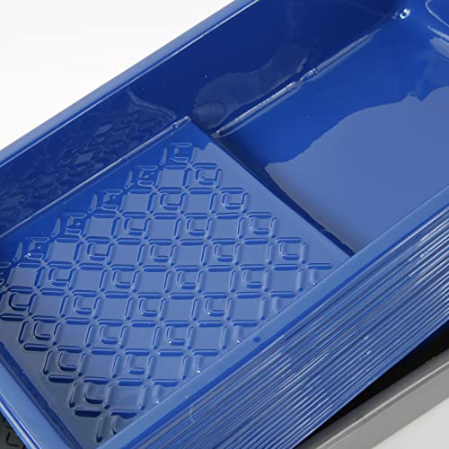 Mister Rui 4 Inch Paint Tray with Liners 12-Pack & Roller Frame