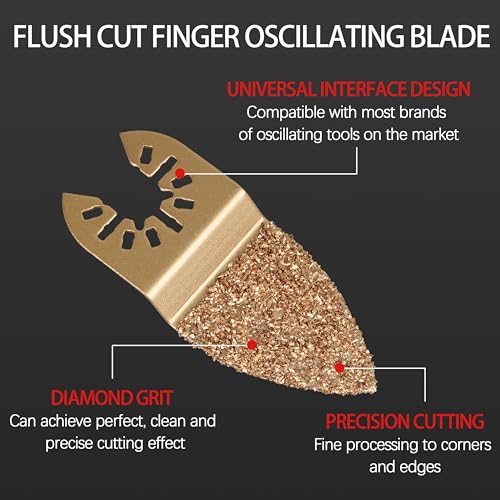 2 Pack Diamond Flush Cut Oscillating Blade