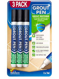 Grout Pen Black Tile Grout Paint Marker - Narrow 5mm Tip (7mL) - 3 Pack - style: Black