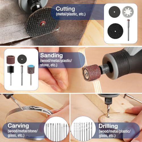 WORKPRO 530-Piece Rotary Tool Accessory Kit, Rotary Tool Bits for Easy Cutting, Grinding, Sanding, Polishing, Cleaning, Drilling, Carving and Engraving - style: 530 Piece Rotary Tool Attachments