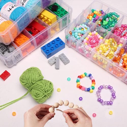 Bead Organizer 3 Tier 30 grid Stackable Craft Tackle Storage Container - size: 3-Tier