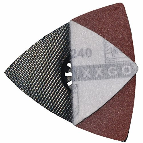 XXGO 60 Pcs 240 Grits 3-1/8 Inch 80mm Triangle Oscillating Sandpaper - size: 3-1/8 Inch Triangle - 240 Grit - 60 Pcs