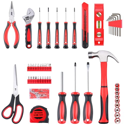 WINNER 156-Piece Delicate All-Purpose Home Tool Kit in Foldable Toolbox, Unisex | Complete and Essential Hand Tools Set for General House Repairs, Garage, Apartment, Office, Dorm, Perfect Holiday Gift - size: 156-Pc. Ultimate Tool Kit