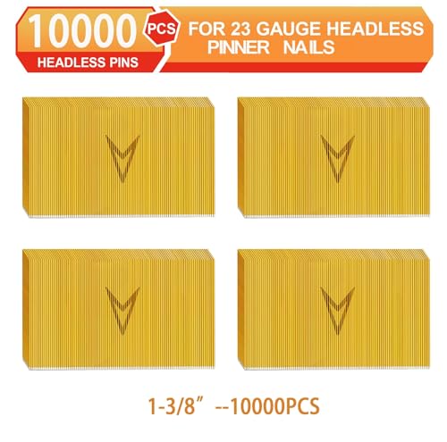 23 Gauge Pin Nails,Headless Pinner,1-3/8",10000pcs - size: 1-3/8"---10000pcs
