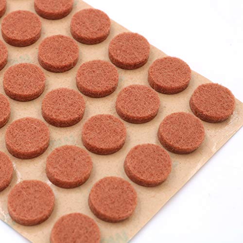 Furniture Felt Pads 3/8" (10mm) Diameter Round 3M Self Adhesive Protects Kitchen Cabinets, Drawers, Desks and Furniture Against Bumps and Scratches 200 Pack - Sienna (Maple) - color: Sienna 200 Pack