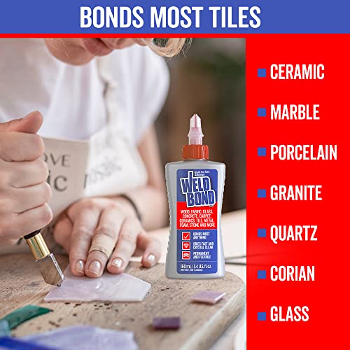 Weldbond Glue - Bonds Most Anything! 3L /101 oz Non-Toxic Adhesive Glue For Wood Tile Glass Craft Foam Fabric Stone Cement & Concrete & Any Other Porous Surfaces. No Fume Non-Flammable PVA Glue Gallon - size: 101.4 fl. oz.