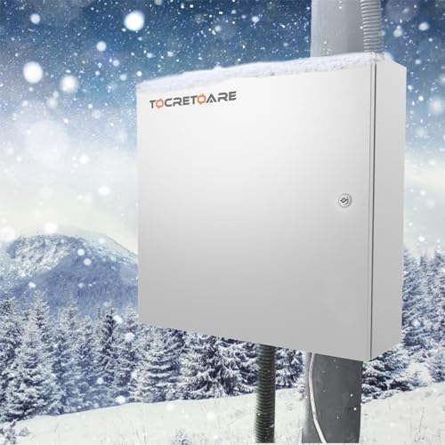 TOCRETOARE Outdoor Electrical Junction Box, 24x 24 x 8' ' NEMA 4X Enclosure Box, Wall Mounted IP66 Waterproof & Dustproof Lockable Metal Junction Box - size: 24"x24"x8"