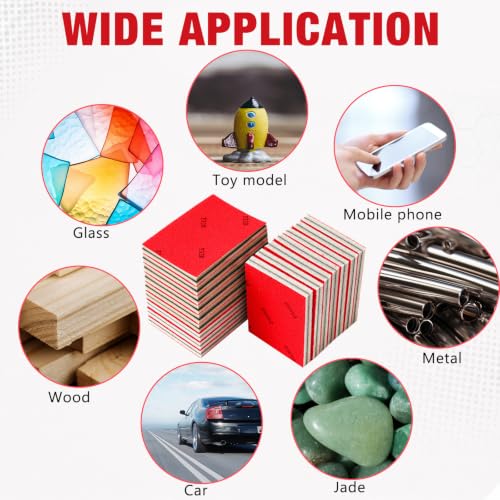 60 Pcs 320-2500 Grit Sanding Sponge, Ultra Fine Sanding Sponges Pads, Soft Foam Shine Block Wet Dry Polish Pads, Ultra Fine Grit Sandpaper for Model Drywall Metal Wood Furniture Polishing - style: 320-2500 Grit