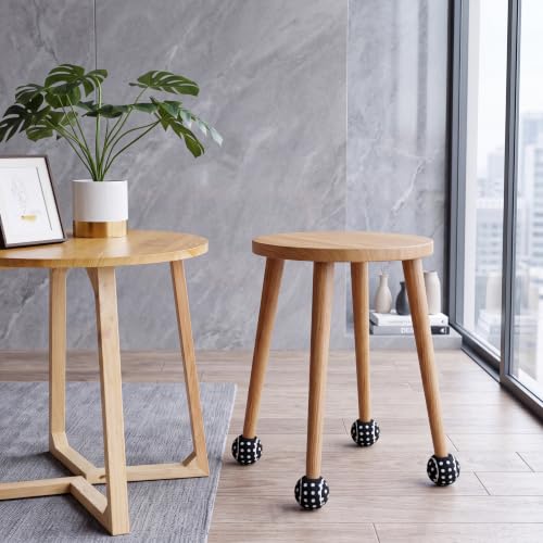 Macarrie 60 Pcs Precut Tennis Balls for Chairs Legs, Black and White - color: Black and White