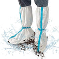 5 Pairs Disposable Hazmat Shoe Covers, 18.5" Tall, Waterproof