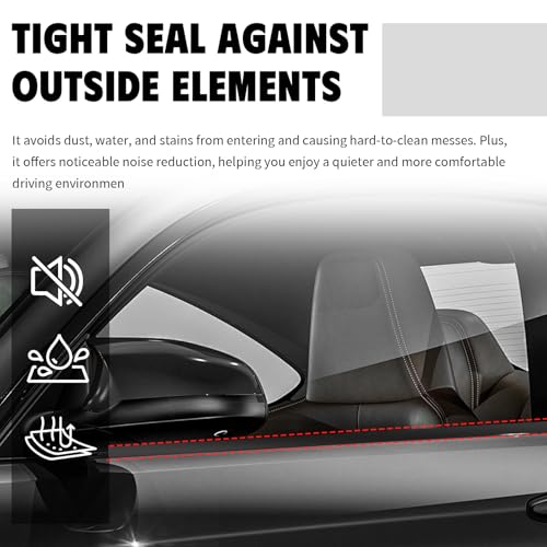 13.12Ft Car Window Seal Strip,Self Adhesive Car Window Weather Stripping Provides Reliable Sealing,Soft & Cuttable Cars Windows Trim Seal Strip for Vehicle Windows Edges