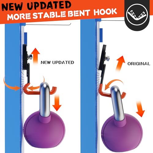 ULIBERMAGNET New Upgraded Heavy Duty Magnetic Garage Hooks,4 Pack Strong Large Magnet Hooks for Power Drill,Garden Tools,Hose,Pegboard,Garage, Workshop,Magnetic Storage Hook for Hanging(Orange) - style: V1 Pro 2.59INCH 4PACK Orange Medium Hooks