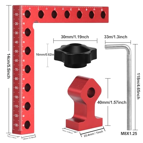 4P 5.5" 90° Corner Clamps for Woodworking, Right Angle Clamps