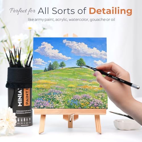 Nicpro 16 PCS Miniature Paint Brushes,Fine Tip Micro Detail Paint Brush Set - size: 16 PCS