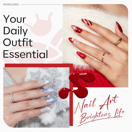 modelones Cat Eye Gel Nail Polish Kit Jelly 32PCS 28Colors Glitter - color: A0-Blooming Winter