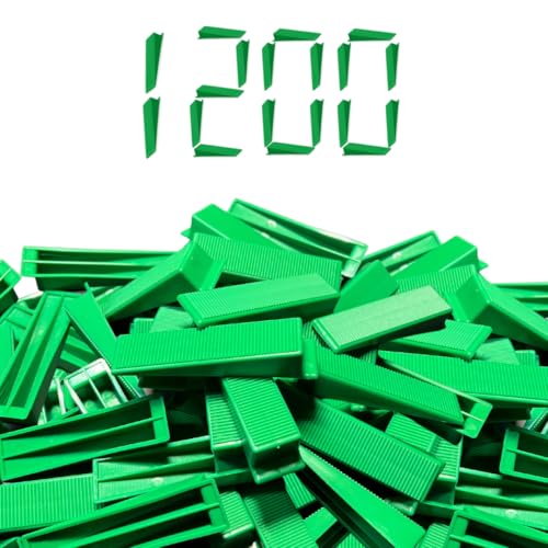1200 Tile Leveling Wedges for Tile Spacer Leveling System – Durable Plastic Wedges for Precise Tile Installation and Lippage Prevention - color: 1200 Wedges