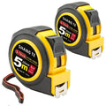 2 Packs Measuring Tape Retractable 16 ft, Steel Tape Measure, 16-Foot Basics Self-Locking Measurement Auto Lock Tape Rule Imperial/Metric Tape Measure for Body Measurements Handicraftsman - color: 2 Pack, size: 16 ft