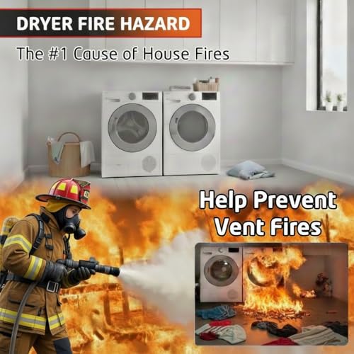 4-Pack Dryer Vent Cleaner Kit - Long Flexible Dryer Lint Brush & Refrigerator Coil Cleaner - Multi-Use Radiator Brush & Lint Trap Cleaning Tool for Fire Prevention - size: Full (Pack of 2)