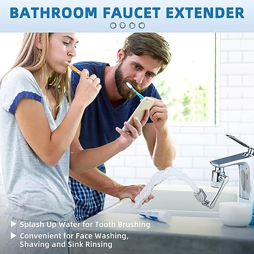 CECEFIN Sink Filter for Bathroom/Kitchen Water Faucet Extender, 1080 Swivel - color: C- Silver2- Filtered Swivel Aerator